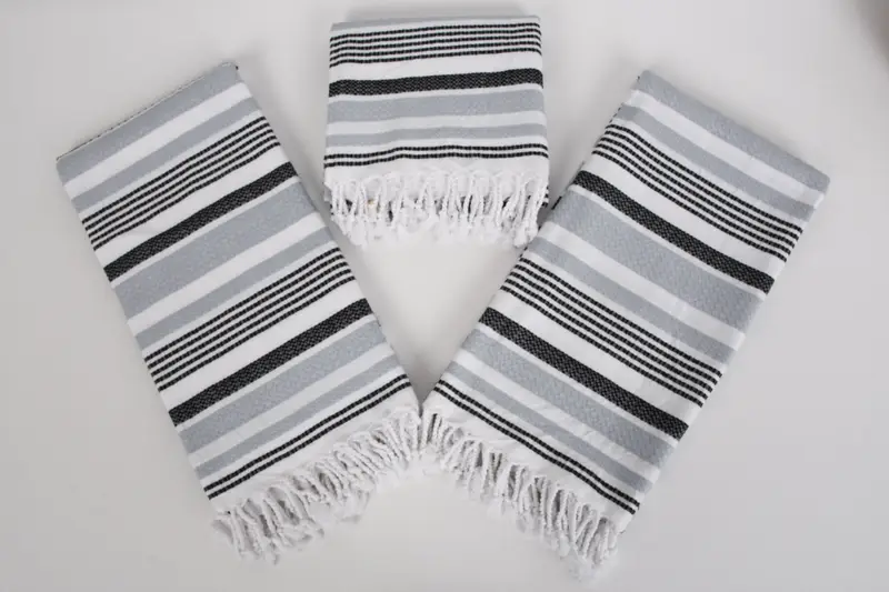 Pool Towels, Fringed Turkish peshtemal beach towel USA, Absorbent Turkish towel, Handmade Gift, Fouta towel, 70x40 Cotton Striped Towel, Bride Gift - 6