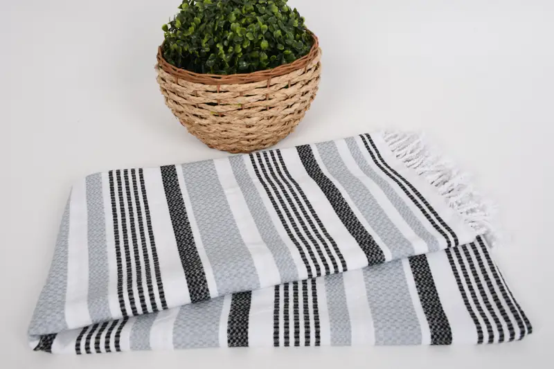 Pool Towels, Fringed Turkish peshtemal beach towel USA, Absorbent Turkish towel, Handmade Gift, Fouta towel, 70x40 Cotton Striped Towel, Bride Gift - 4