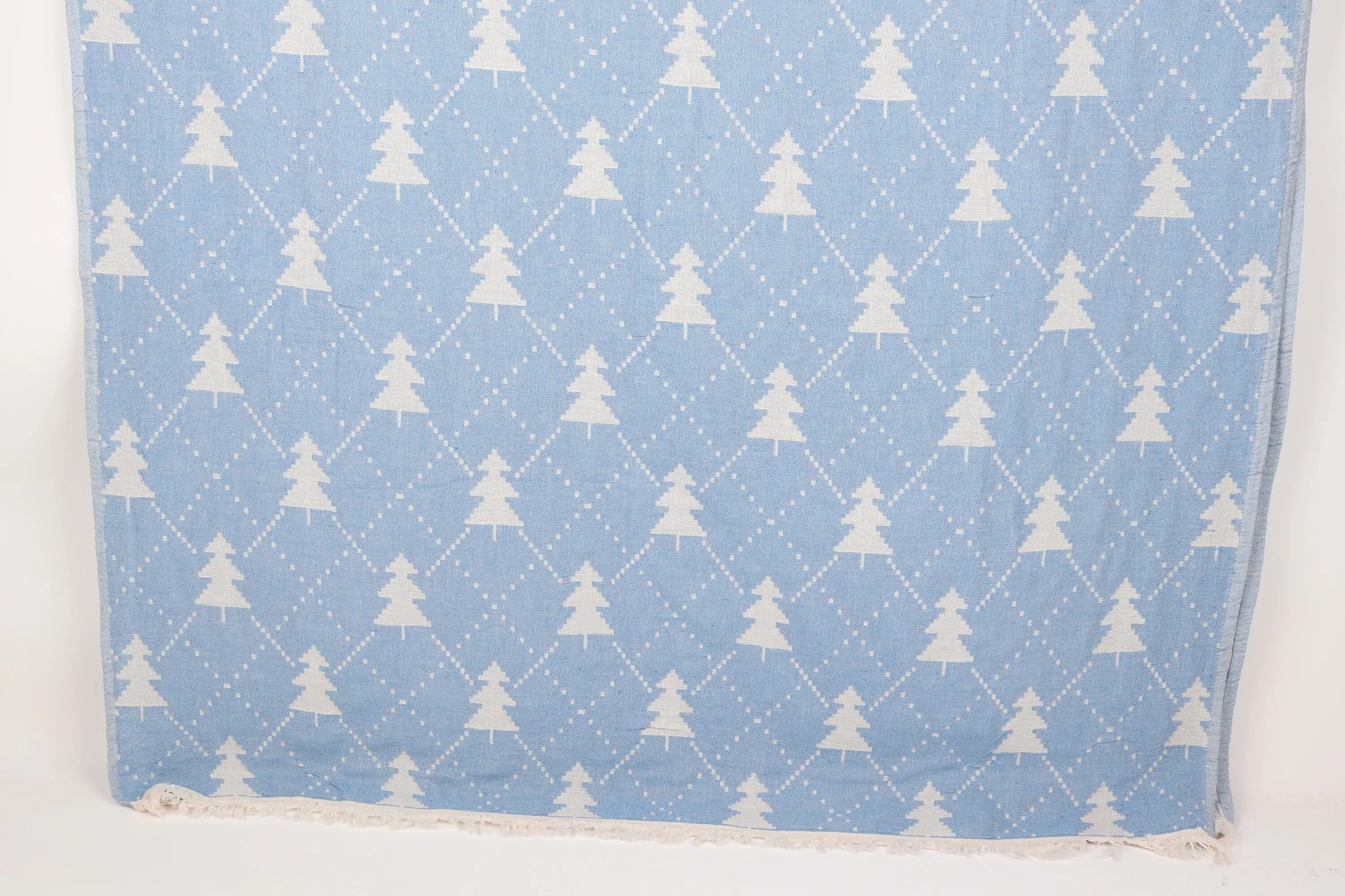 Personalized Bachelorette Towel Blue Christmas Pattern, 42x83 Inches - 1