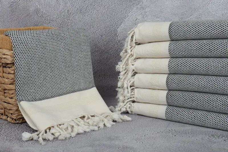 Thin towel, Bachelorette Party Favors, 68x40 Cotton Striped Towel, Grandma Gift, Traditional Turkish peshtemal for hammam, Monogrammed Beach Towel - 3