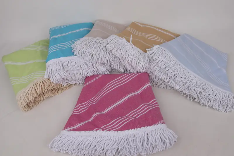 Organic Beach Towel, Personalized Gift For Her, Housewarming Gift, Personalized Wedding Gift, 64x64 Cotton Striped Round Towel, Turkish Towel USA - 4