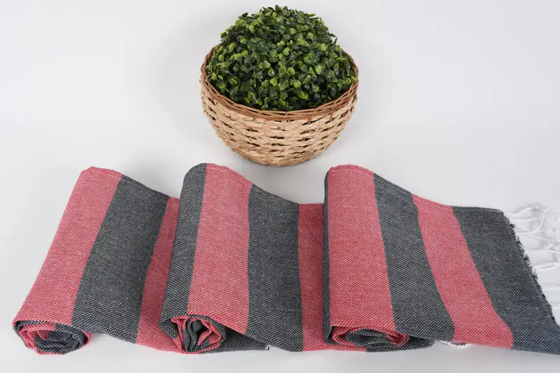 Organik havlu, küçük banyo havlu, çalışan hediyeleri, Türk çay havlu, kişiselleştirilmiş bulaşık havlu, seyahat havlu, 40x18 pamuklu çizgili havlu, onun için hediye - 8