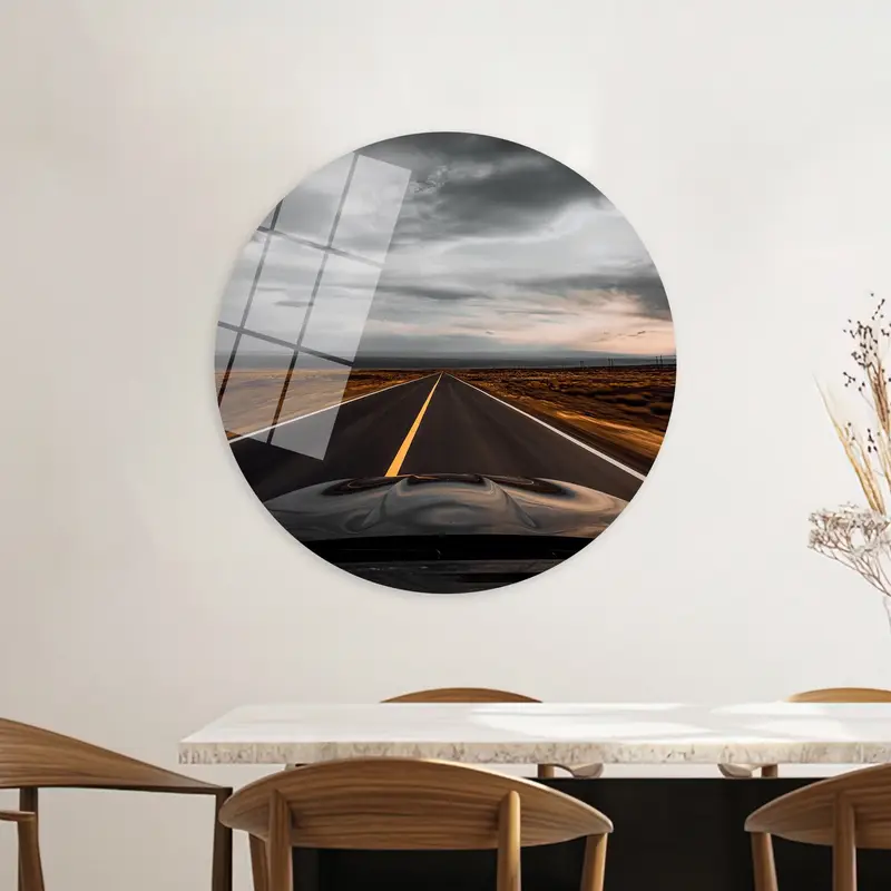 Elegante Leinwand: Asphalt Road Adventure Roadtrip Kunstdruck