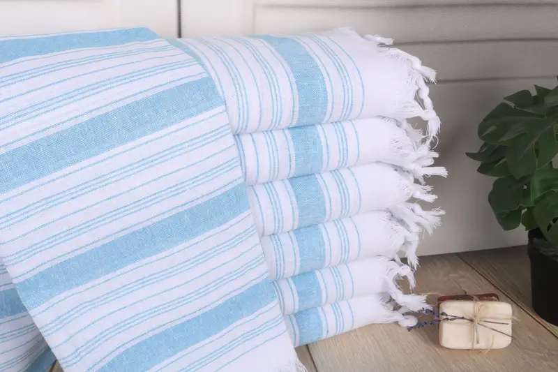 Personalized Towel, Bachelor Towel, Handmade Gift, Absorbent towel, 68x32 Cotton Striped Towel, Bachelorette Party Favors, Beach Theme Wedding Gift - 1