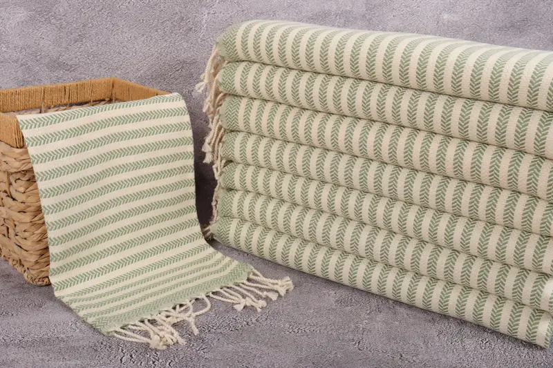 Gift Towel, Wedding Favors, 40x18 Cotton Chevron Towel, Kitchen Towel, Customized Turkish Towel, Turkish Towel Hand Towel, Best Friend Wedding Gift - 3