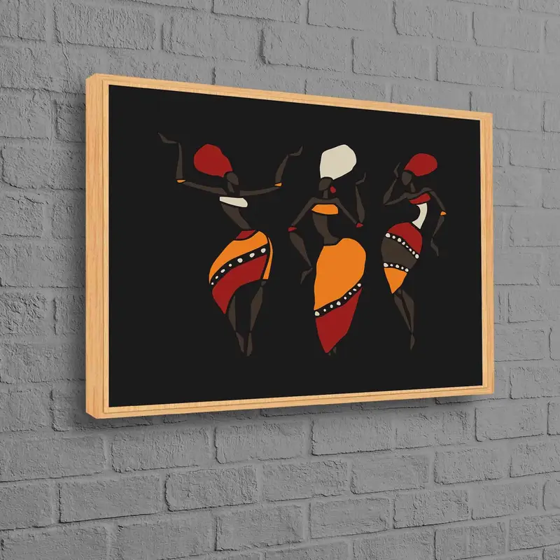 活気に満ちたエスニック ボヘミアン キャンバス: アフリカの女性らしさを讃える