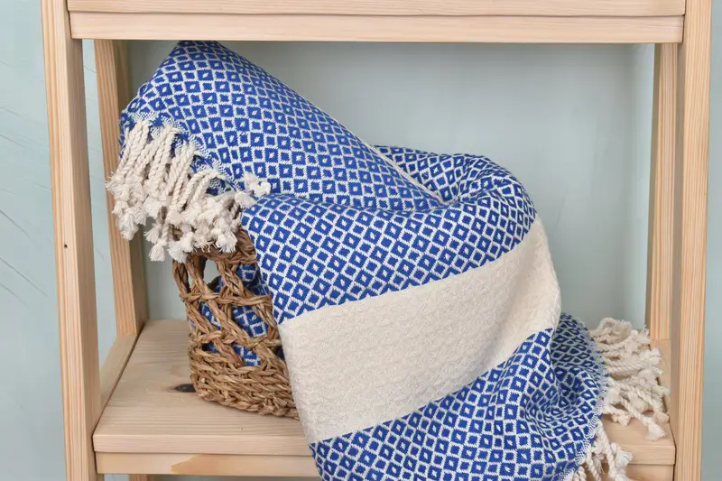 Personalized Gifts, Holiday Towel, Organic Cotton Towel, Personalized Turkish Towel, 70x40 Cotton Geometric Towel, Bachelor Gift, Peshtemal Towel - 4