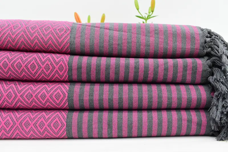 Monogram Blanket, 104x80 Cotton Diamond Towel, Organic Throw, Mother Of The Groom Gift, Decorative Blanket, Turkish Tablecloth, Bridal Shower Gift - 2