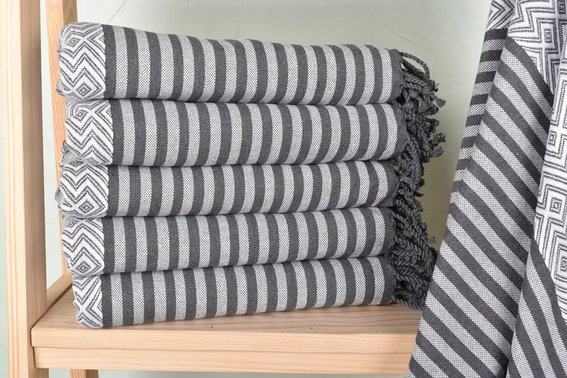 Personalized Bachelorette Towel White Diamond, Organic Cotton/Linen, 40x71 Inches