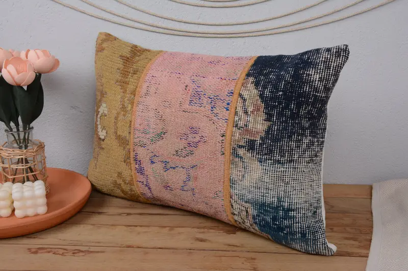 16x24 Green Pillow Sham, Sustainable Cushion Case, Kilim Pillow Cover, Boho Pillow, Ethnical Kilim Rug Pillow, Floor Cushion, Pillow Case - 4