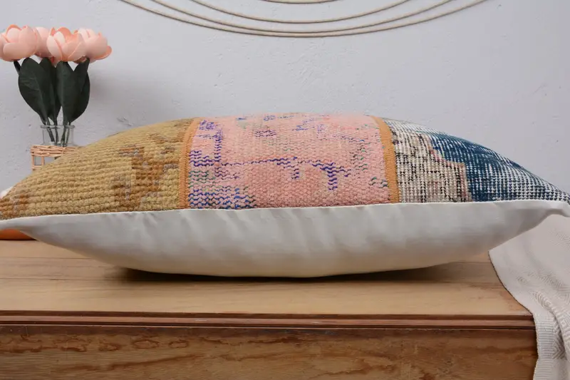 16x24 Green Pillow Sham, Sustainable Cushion Case, Kilim Pillow Cover, Boho Pillow, Ethnical Kilim Rug Pillow, Floor Cushion, Pillow Case - 5
