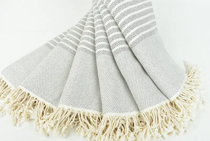 Personalized Wedding Gift For Couple, Soft towel, Bath towel, Unique Wedding Gift, Bachelorette Gifts, Yoga Towel, 76x40 Cotton Striped Towel - 4
