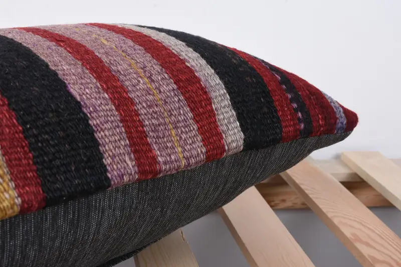 Pillow Cover, Bench Cushion, 12x24 Yellow Pillow, Pet Cushion Cover, Throw Kilim Pillow, Turkish Pillow, Kilim Pillow Cover, Pet Pillow Case - 7
