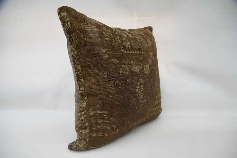Ottoman Pillow Case, Turkish Kilim Pillow, Gift Pillow, Throw Kilim Pillow, Cushion Cover, 32x32 Beige Cushion Cover, Handwoven Cushion Case - 3