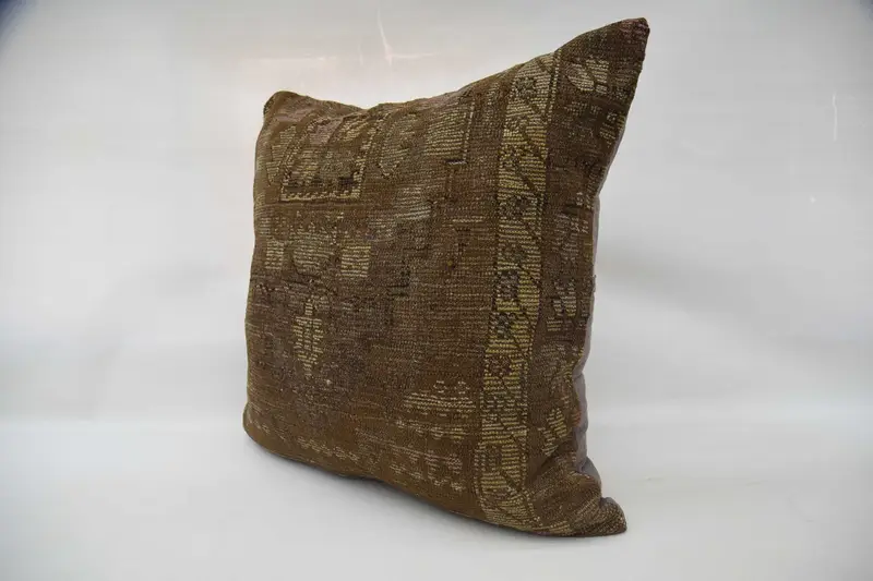 Ottoman Pillow Case, Turkish Kilim Pillow, Gift Pillow, Throw Kilim Pillow, Cushion Cover, 32x32 Beige Cushion Cover, Handwoven Cushion Case - 6