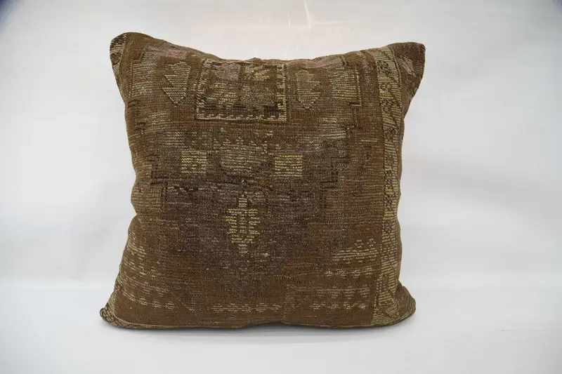 Ottoman Pillow Case, Turkish Kilim Pillow, Gift Pillow, Throw Kilim Pillow, Cushion Cover, 32x32 Beige Cushion Cover, Handwoven Cushion Case - 4