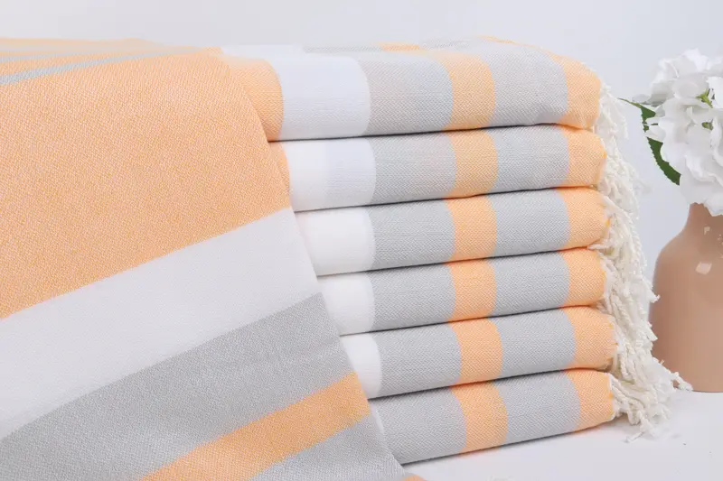 Bath towel, Handmade Gift, Personalized Towel, Girls Weekend Favors, Valentines Day Gift For Him, Turkish Towel Monogram, 70x40 Cotton Striped Towel - 1