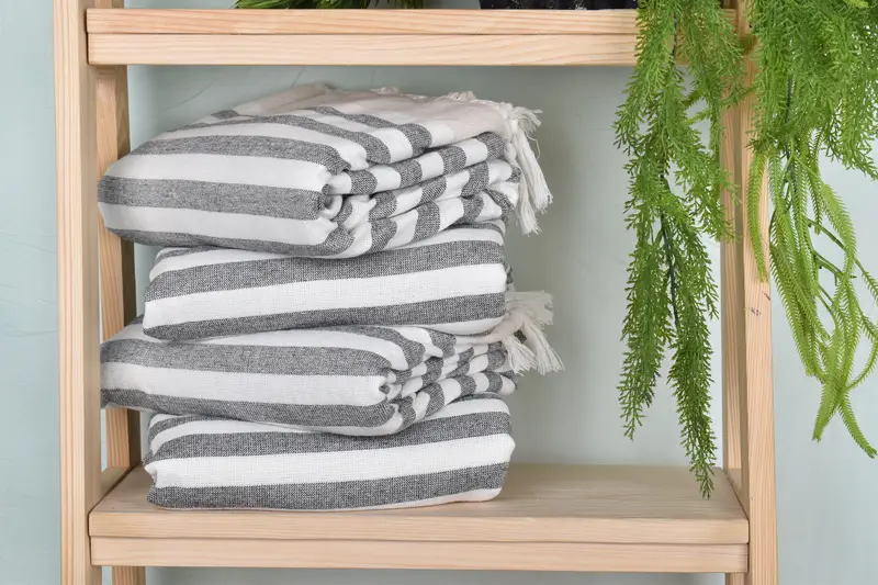 68x40 Cotton Striped Terry Towel, Travel towel, Organic cotton Turkish peshtemal towel, Quick-Dry Beach Towel, Quick-dry towel, Gift Boxes Towel - 7