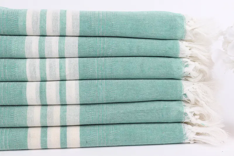 Turkish beach towel with fringe, Bridal Shower Gifts, Bath towel, Monogrammed Beach Towel, Spa Gift Towel, Gifts For Him, 68x40 Cotton Striped Towel - 3