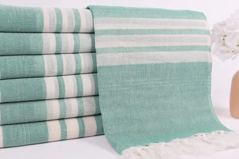 Turkish beach towel with fringe, Bridal Shower Gifts, Bath towel, Monogrammed Beach Towel, Spa Gift Towel, Gifts For Him, 68x40 Cotton Striped Towel - 2
