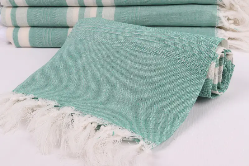 Turkish beach towel with fringe, Bridal Shower Gifts, Bath towel, Monogrammed Beach Towel, Spa Gift Towel, Gifts For Him, 68x40 Cotton Striped Towel - 4