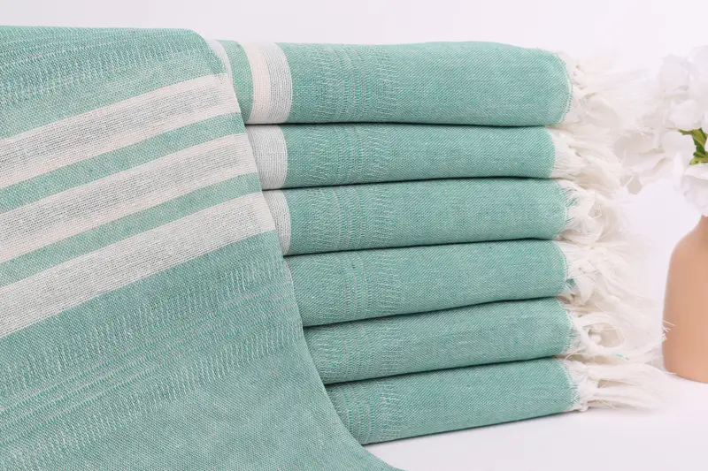 Turkish beach towel with fringe, Bridal Shower Gifts, Bath towel, Monogrammed Beach Towel, Spa Gift Towel, Gifts For Him, 68x40 Cotton Striped Towel - 1