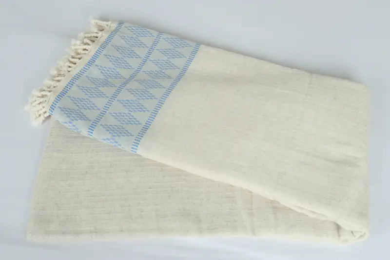 Personalized Gift For Her, 100x88 Cotton Kilim Design Towel, Boho Throw Blankets, Monogram Blanket, Shower Curtain, Turkish Beach Blanket, Bedspread - 6