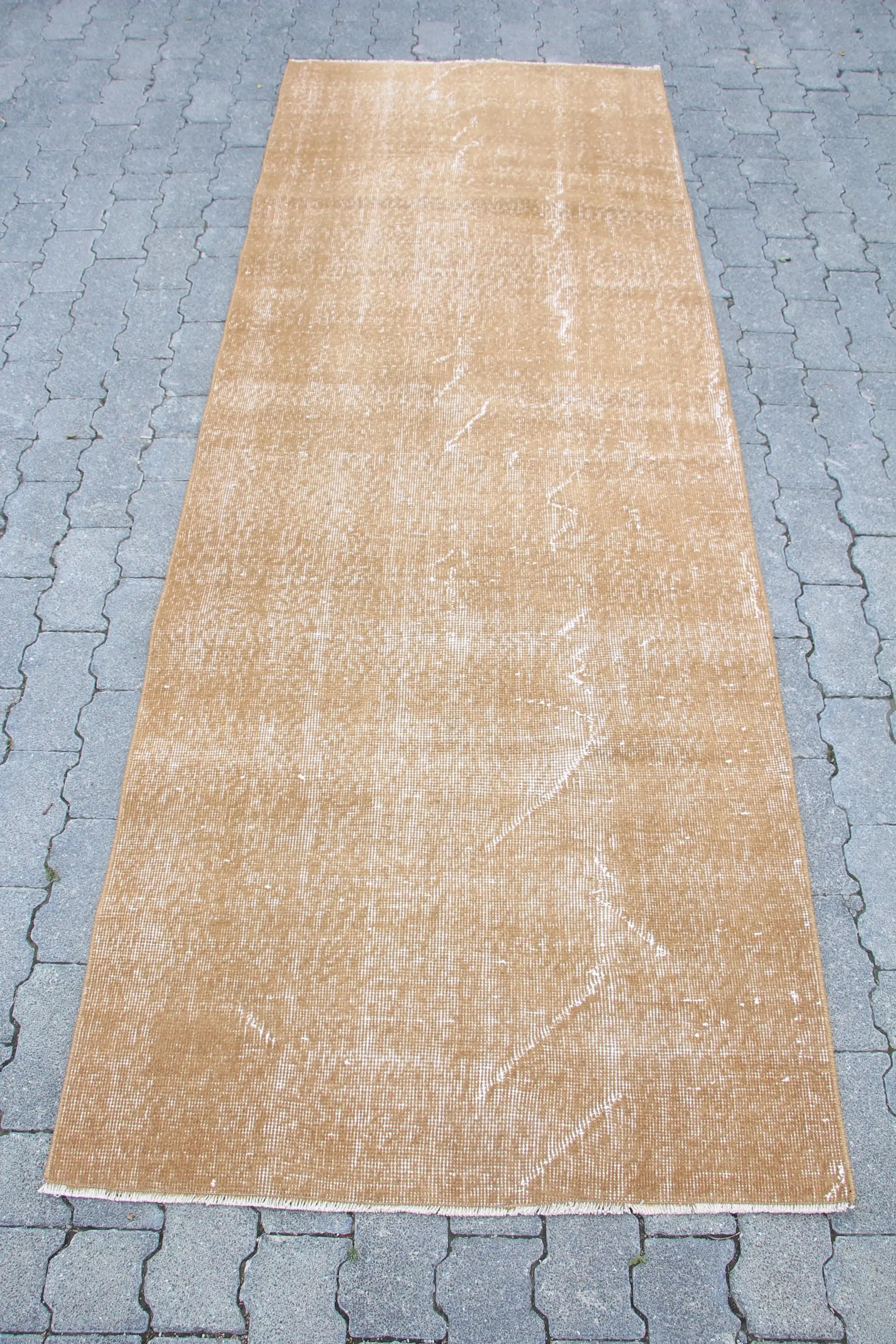 3.1x8.5 ft Rug, Vintage Turkish Rug, Brown Rug - 1