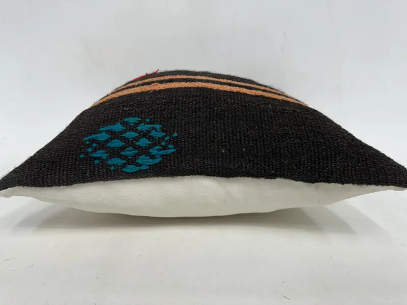 Cushion, Boho Pillow Sham Cover, 18x18 Orange Cushion Case, Turkish Kilim Pillow, Gift Pillow, Farmhouse Pillow Case, Farmhouse Pillow - 5