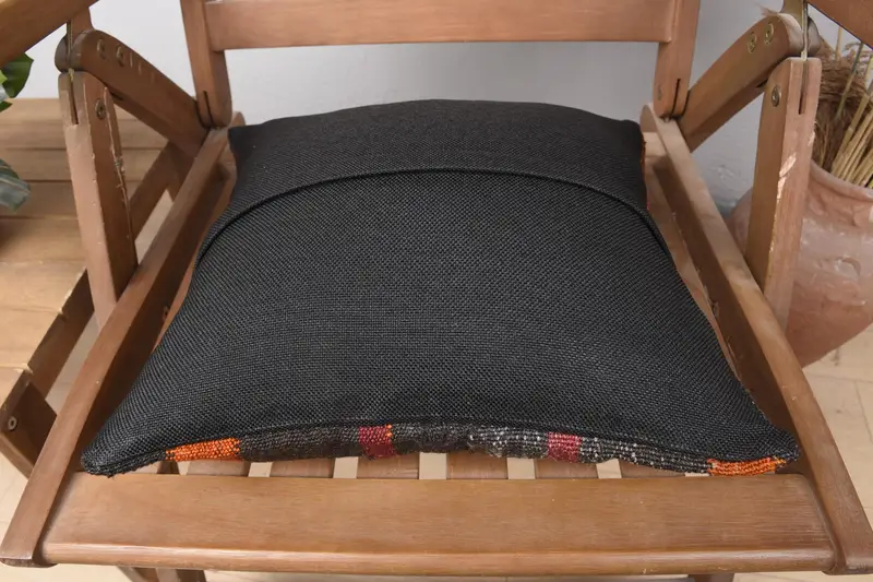 Accent Pillow, 14x14 Brown Cushion Cover, Ethnical Kilim Rug Pillow, Pillow Cover, Kilim Pillow Cover, Turkish Rugs Cushion, Pillow for Sofa - 5
