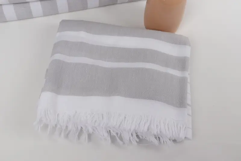 Scarf Towel, Gift For Her, Personalized Wedding Gift, 64x40 Cotton Striped Towel, Gift For Boyfriend, Bachelorette Gifts, Luxury Beach Towel - 5