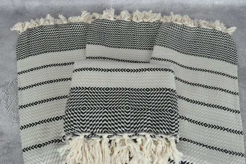 Handwoven Turkish Towel, Bachelor Towel, Turkish towel, Housewarming Gift, Engagement Gift, 80x40 Cotton Diamond Towel, Personalized Beach Towel - 4