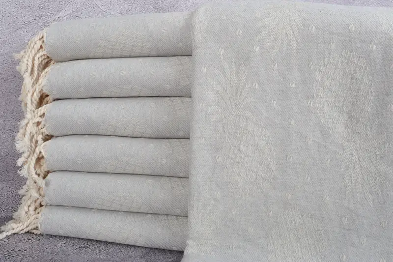 Housewarming Gift, Lightweight towel, Customized Turkish Towel, Spa Towel, Wedding Gifts Towel, Engagement Gift, 80x40 Cotton Pineapple Design Towel - 1