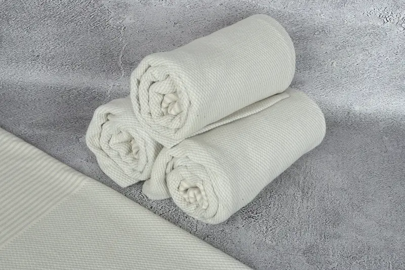 Home Decor Gifts, Organic cotton Turkish peshtemal towel, Embroidered Towel, Soft towel, Personalized Gift For Him, 70x36 Cotton Striped Towel - 8