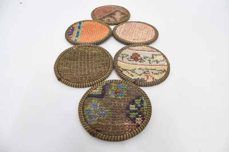 Posavasos marrones y naranjas, decoración de cocina duradera y elegante