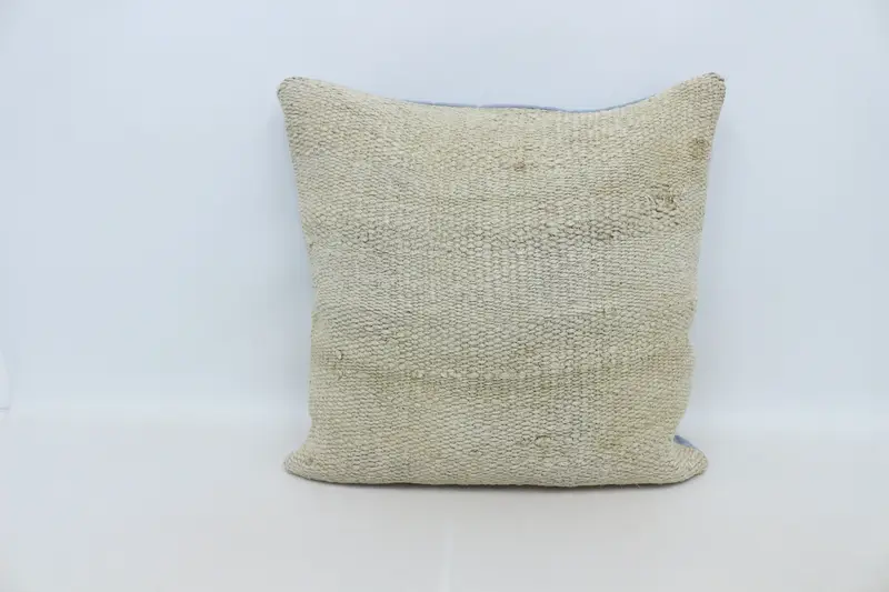 Bench Pillow Cover, Antique Pillows, Throw Kilim Pillow, 28x28 Beige Pillow Cover, Pillow, Gift Pillow, Accent Pillow Case - 1