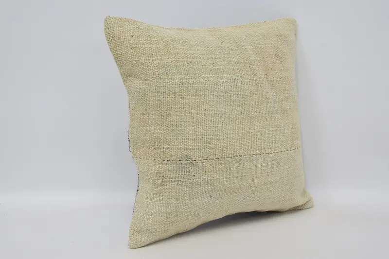 12x12 Beige Pillow Sham, Vintage Kilim Pillow, Vintage Pillow, Kilim Pillow Cover, Personalized Gift Pillow Cushion Cover, Pillow Sham - 3