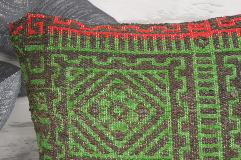 Interior Designer Pillow, 16x16 Green Pillow Case, Vintage Kilim Pillow, Ethnical Kilim Rug Pillow, Outdoor Pillow Case, Pillow Sham, Pastel Pillow - 2