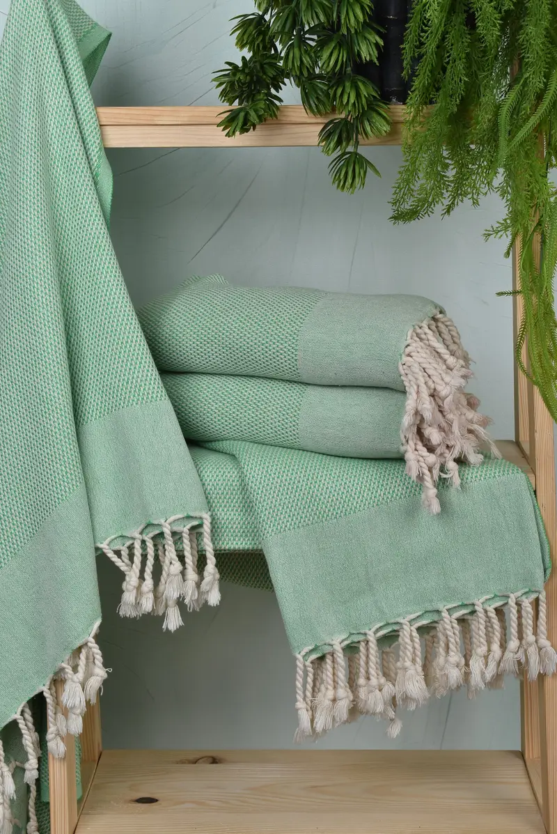 Merry Christmas Gifts, Bridesmaid Towel, 70x40 Cotton Geometric Towel, Bachelorette Party Gifts, Handmade Gift, Handwoven Turkish Towel, Beach towel - 6