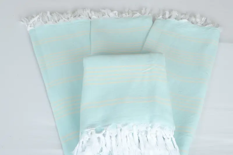 Wedding Shower Gift, Monogram Blanket, Bachelorette Gifts, 96x70 Cotton Striped Towel, Shower Curtain, Woven Throw Blanket, Bachelorette Party Items - 5