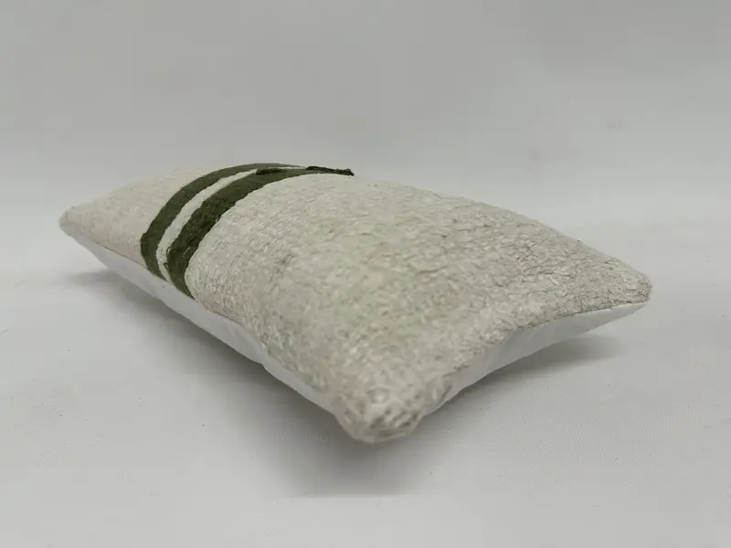 Aesthetic Pillow Cover, Turkish Kilim Pillow, Neutral Pillow Case, Pillow for Couch, Vintage Pillow, Cushion, 8x16 White Pillow Case - 6