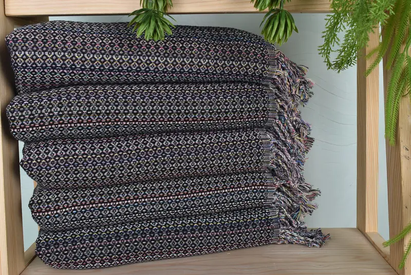 Quick-dry towel, Summer Gift, Luxury Turkish Bath Towel, 70x40 Cotton Colorful Diamond Towel, Turkish hand towel, Handmade Gift, Bachelor Towel - 1