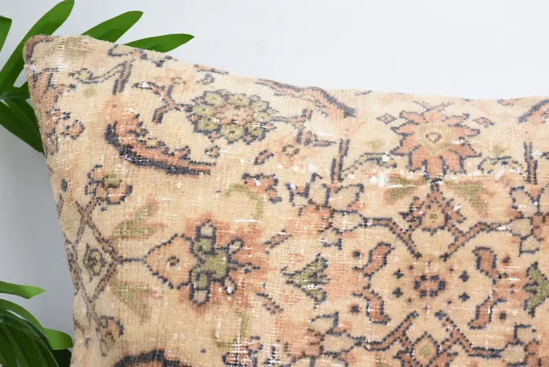 Designer Throw Cushion Cover, Pillow Sham, Antique Pillows, Pillow for Couch, 18x18 Beige Cushion Case, Vintage Pillow, Customized Pillow Case - 2