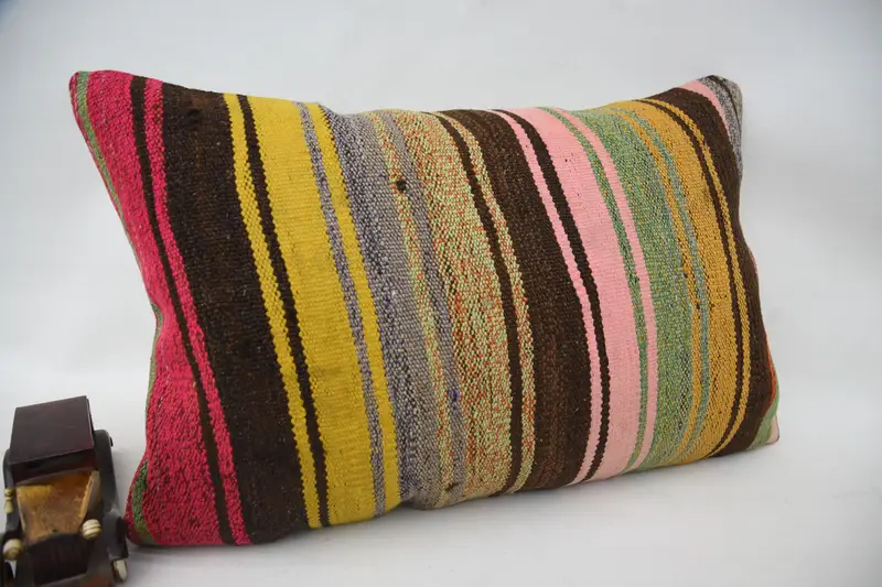 Pattern Throw Pillow Case, 16x24 Brown Cushion, Boho Pillow Sham Cover, Boho Throw Cushion, Pillow for Sofa, Home Decor Pillow, Pillow Case - 2