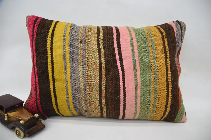 Pattern Throw Pillow Case, 16x24 Brown Cushion, Boho Pillow Sham Cover, Boho Throw Cushion, Pillow for Sofa, Home Decor Pillow, Pillow Case - 4
