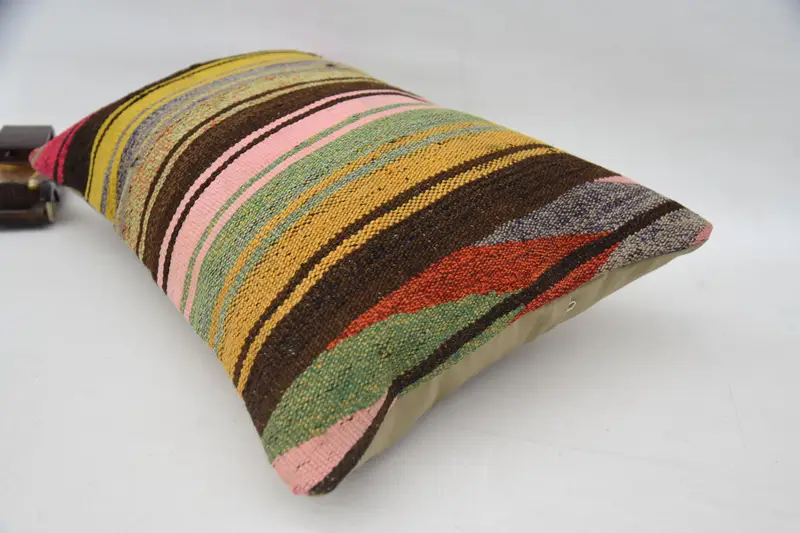 Pattern Throw Pillow Case, 16x24 Brown Cushion, Boho Pillow Sham Cover, Boho Throw Cushion, Pillow for Sofa, Home Decor Pillow, Pillow Case - 6