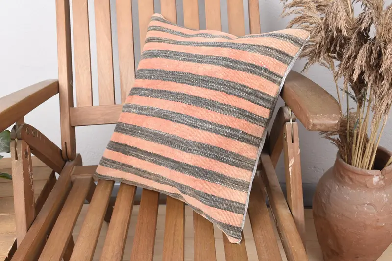 Vintage Pillow, Boho Pillow Sham Cover, Retro Throw Pillow, 16x16 Brown Pillow Cover, Turkish Corner Pillow, Gift Pillow, Pillow - 3