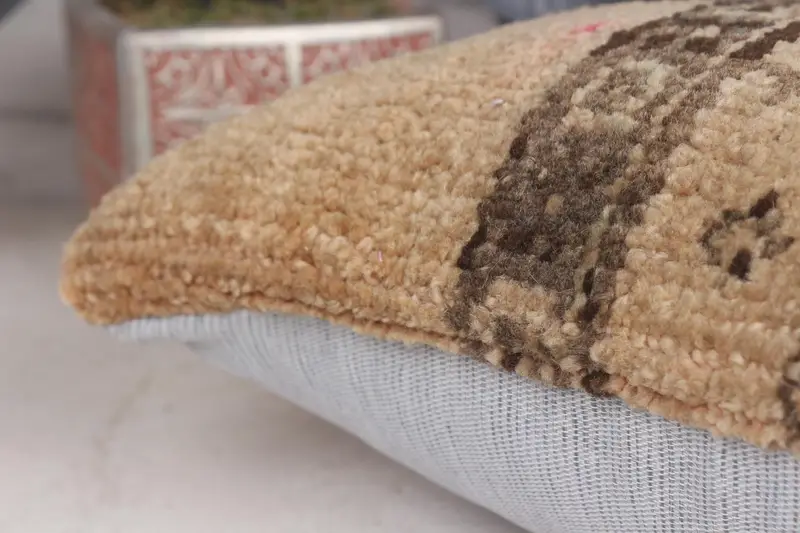 Natural Cushion Cover, Cushion, Outdoor Throw Cushion Cover, Throw Kilim Pillow, Pillow for Sofa, 12x12 Beige Pillow Case, Gift Pillow - 7