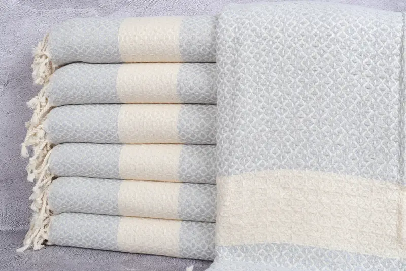 Regalo personalizado para ella, regalos para él, regalo de boda personalizado, toalla geométrica de algodón 70x40, toalla de playa orgánica, toalla de verano, mejor toalla de playa - 1
