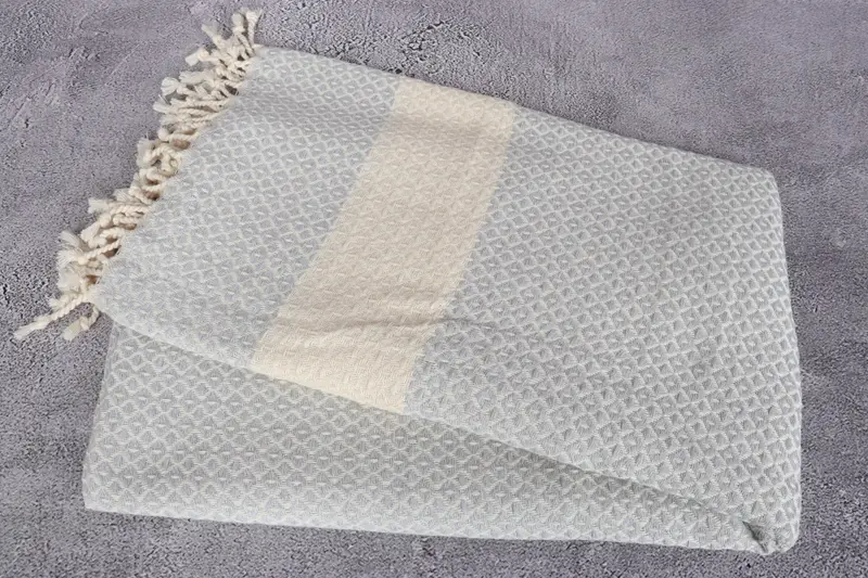 Regalo personalizado para ella, regalos para él, regalo de boda personalizado, toalla geométrica de algodón 70x40, toalla de playa orgánica, toalla de verano, mejor toalla de playa - 6
